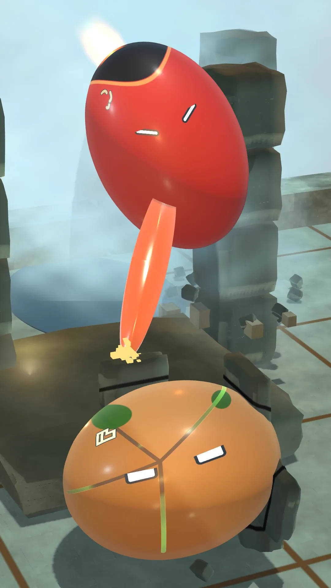 BLAZE drives an orange blade toward TERRA amid sparks in the earlier reference pass