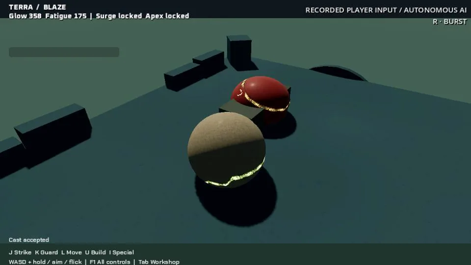 A slab and strong shadows obscure parts of TERRA and BLAZE during the late gameplay encounter